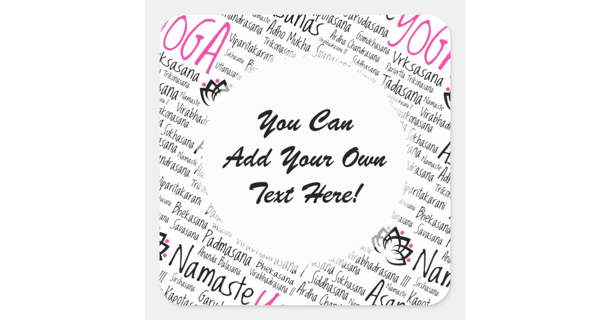 Namaste Yoga Positions Asana Poses Sanskrit Names Square Sticker Zazzle - Home Decor Names In Sanskrit Namaste Yoga Positions Asana Poses Sanskrit Names Square Sticker Zazzle - Home Decor Names In Sanskrit