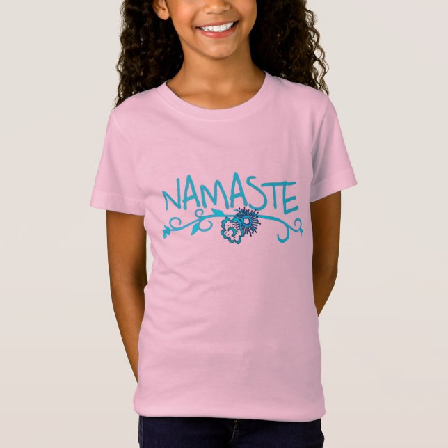 Namaste Yoga T Shirt for Kids (Front)