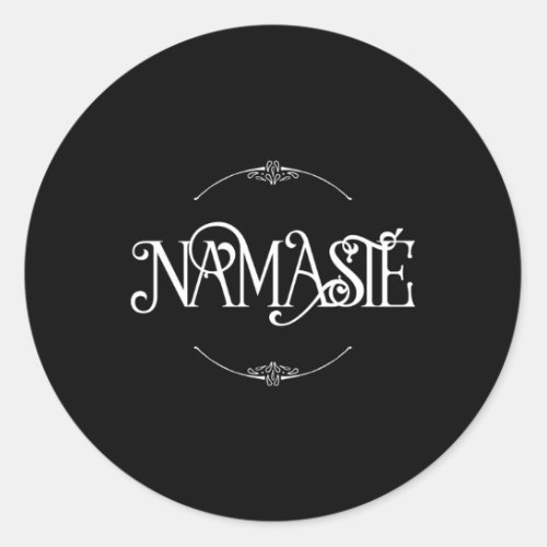 Namaste Yoga Zen Classic Round Sticker