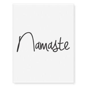 "Namaste" Yogi Temporary Tattoo