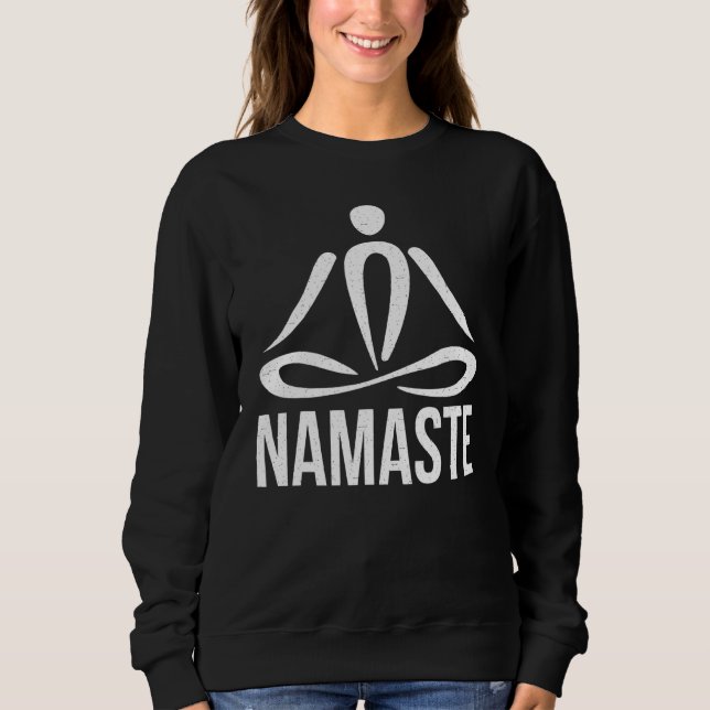 Namaste Zen Art Pride Yoga Workout Home Fitness Sweatshirt (Front)