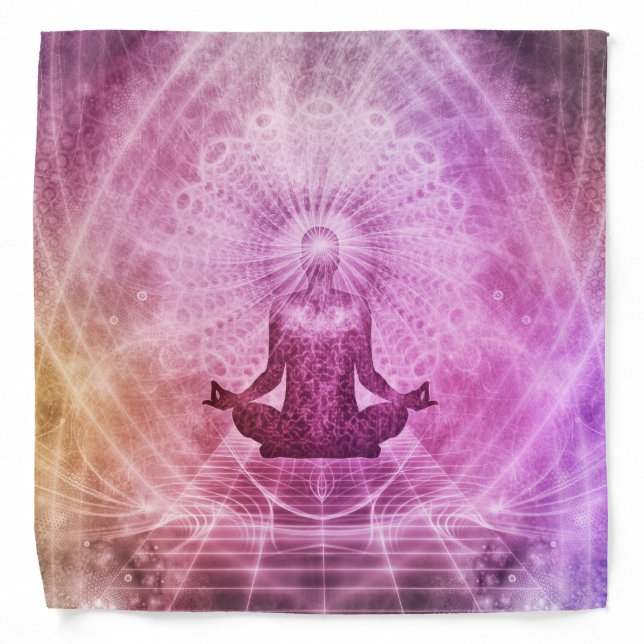 Namaste Zen Yoga Lotus Spiritual Meditation Bandan Bandana (Front)
