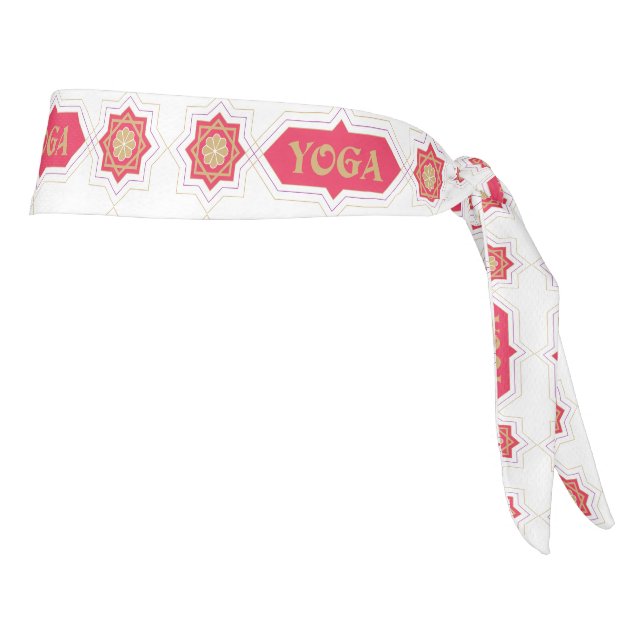 Namaste Zen Yoga Meditation Spiritual Pink Tie Headband (Rotate 90)