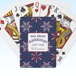 Name, 250 Years America 1776-2026 Fireworks Poker Cards