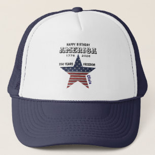 Name    250th Happy Birthday America Navy Blue Trucker Hat