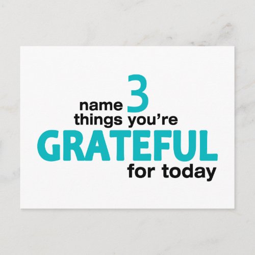 Name 3 Things Product Line Postcard