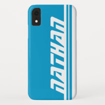 Name 6 letter blue & white stripe sports ipod case Name 6 letter blue & white stripe sports ipod case