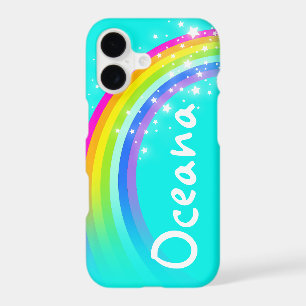 Name 6 letter rainbow aqua iphone case