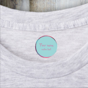 Name abstract blue pink circle kids' labels