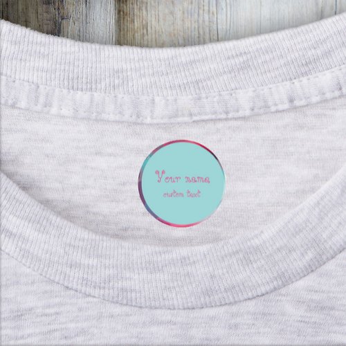 Name abstract blue pink circle kids labels