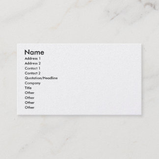 Name, Address 1, Address 2, Contact 1, Contact ... Business Card