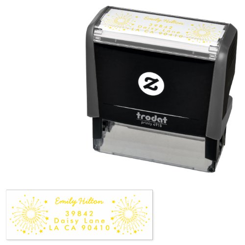 Name Address Explosions Custom Template Self_inking Stamp