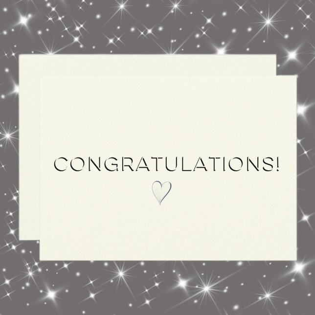 Name, Address || Ivory Congrats Flat Card (Creator Uploaded)