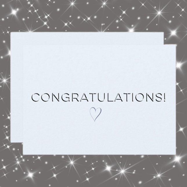 Name, Address || Pale Blue Congrats Flat Card (Creator Uploaded)