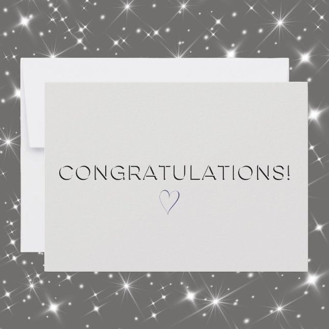 Name, Address || Platinum Color Congrats Flat Card (Creator Uploaded)