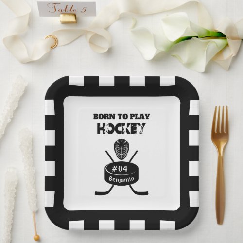 Name Age or Jersey Number Hockey Sport  Paper Plates