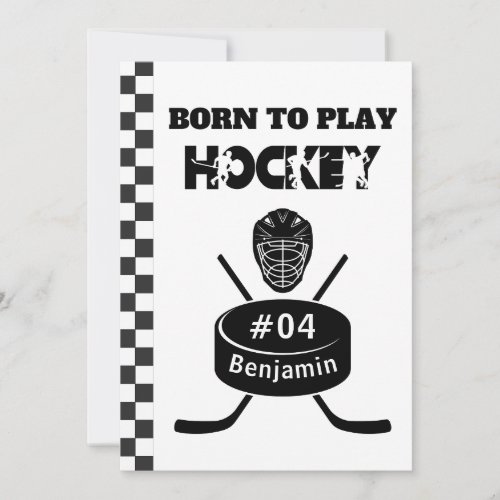 Name Age Text Jersey Number Hockey Birthday Invitation