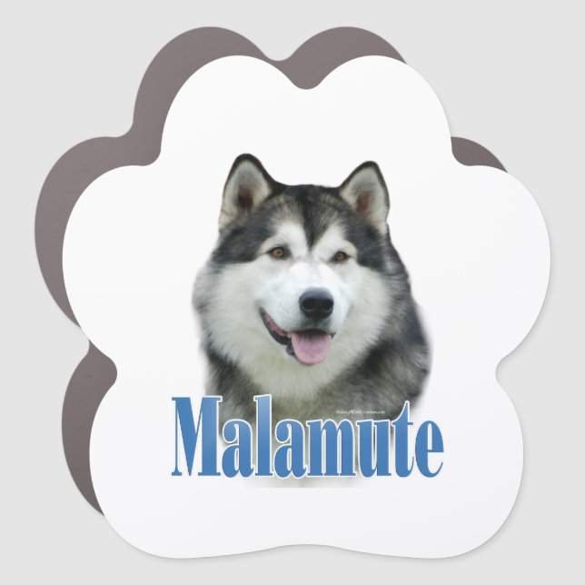 Name Alaskan Malamute Car Magnet (Front)