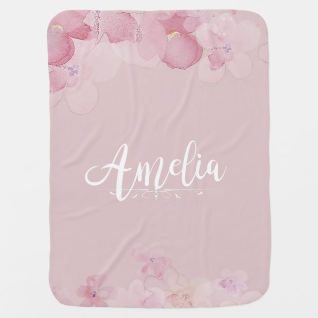 Name Amelia Baby Blanket (Front)