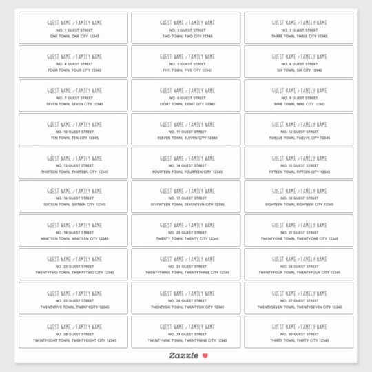 Name and Address Labels for Announcement Cards | Zazzle.com