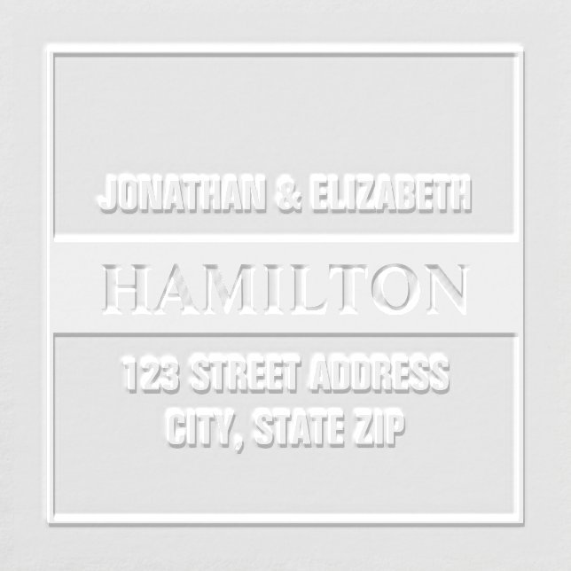 Name And Address Square Embosser (Design)