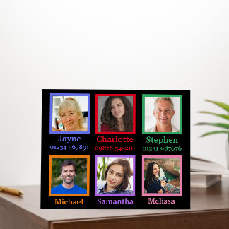 Name And Emergency Contact Family Photo Dementia Foam Board