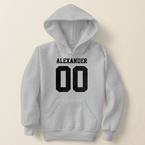Name and Jersey Number FrontBack Hoodie