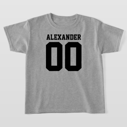 Name and Jersey Number Front Back T_Shirt