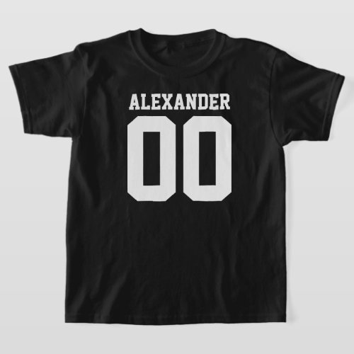 Name and Jersey Number Front Back T_Shirt