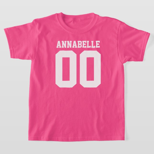 Name and Jersey Number Front Back T-Shirt (Laydown)