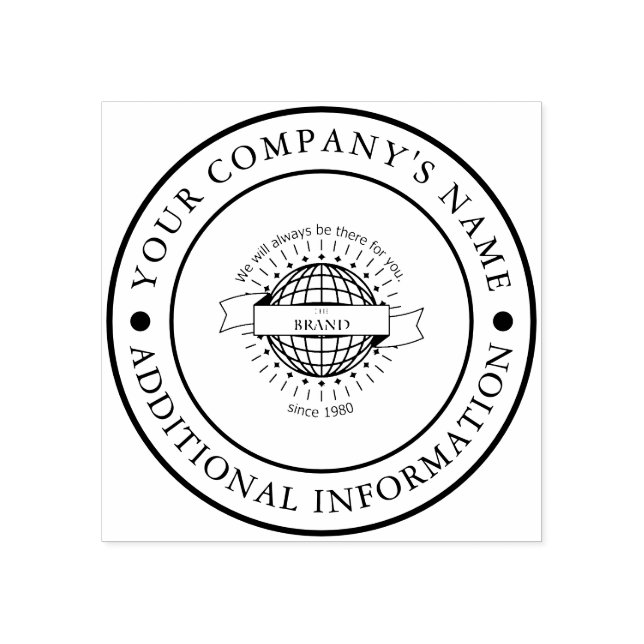 Name and Logo Custom Rubber Stamp (Imprint)