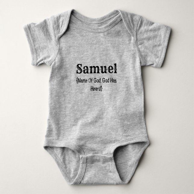 Name and Meaning (Samuel) Baby Bodysuit (Front)
