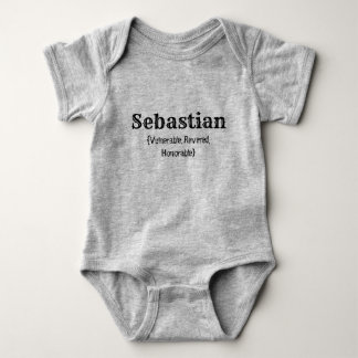 Name and Meaning (Sebastian) Baby Bodysuit