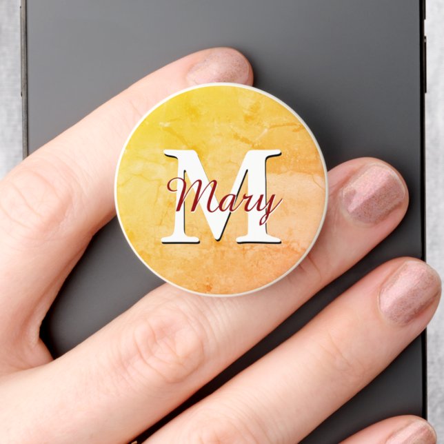 Name And Monogram Custom PopSocket (Creator Uploaded)