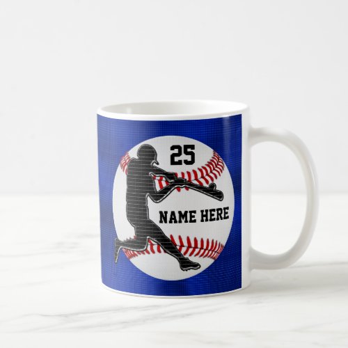 Name and Number Baseball Gifts for Players Coffee Mug