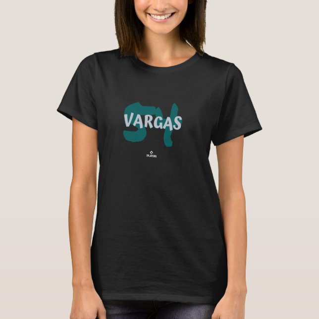 Name and Number Carlos Vargas Seattle Baseball MLB T-Shirt (Front)