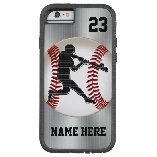 NAME and NUMBER iPhone 6 Baseball Cases Tough