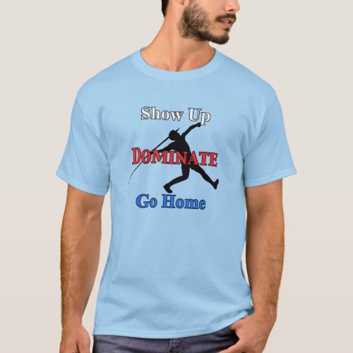Name and Number on Back Serious Javelin Thrower T_Shirt