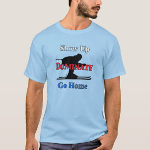 Name and Number on Back Serious Skier T-Shirt