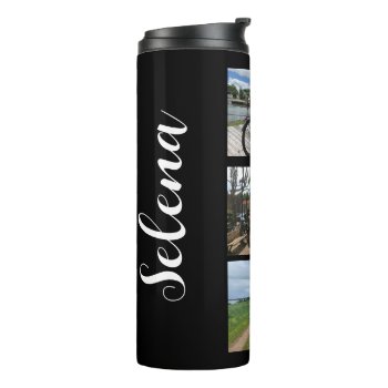 Name And Photo Collage Thermal Tumbler by seashell2 at Zazzle