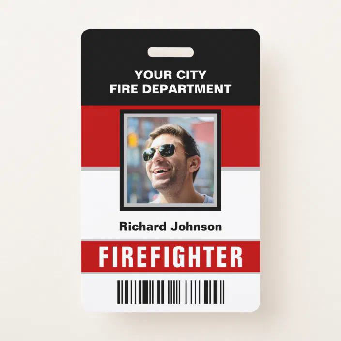 C 38 Assistant Chief Rank PVC Plastic ID Card Firefighter Fire Identification