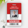 Name and Photo Medical Emergency Paramedic ID Card Badge
