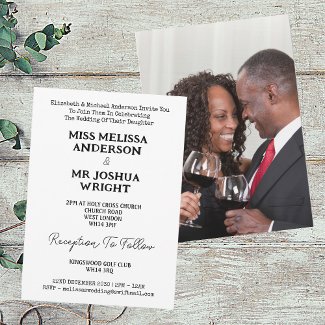 Name And Photo Mr & Mrs Elegant Script Wedding