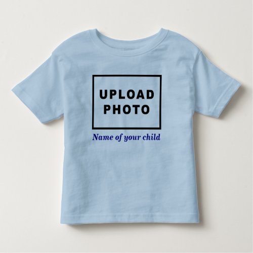 Name and Photo of Your Child on Light Blue Toddler T_shirt