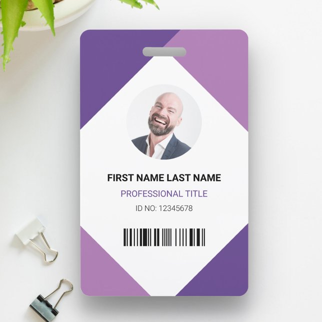 Name and Photo Professional Employee ID Card Badge (Creator Uploaded)