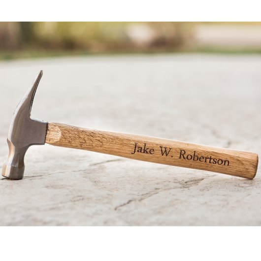 Name and Phrase Personalized Hammer (Front)