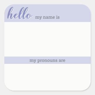 Name and Pronoun Tag – Lilac Square