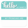 Name and Pronoun Tag – Teal Square