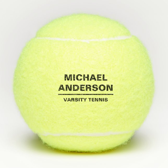 Name and Team Tennis Balls (Front)
