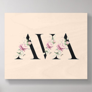 Name Ava Wood Photo Tile